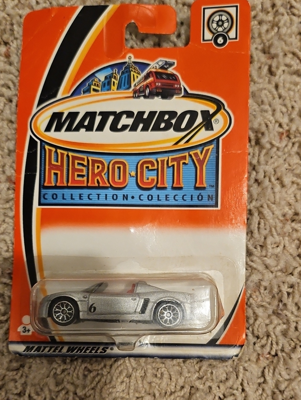 Matchbox Hero City Silver Convertible Toy Car